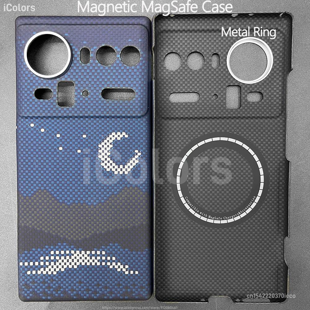 Magnetic Case for Nubia Z80 Ultra Aramid Carbon Fiber Case Ultra Thin Lightweight Armor Protective Cover