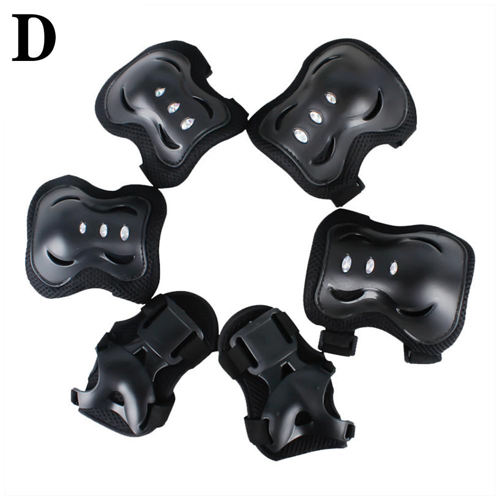 6Pcs Kids Protective Gear Set For 3-15 Years, Knee Elbow Pads & Wrist Guards For Skateboard Cycling Skating Scooter