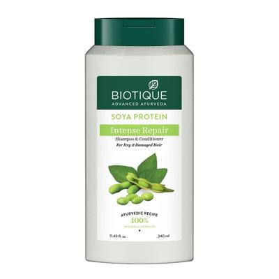 Sójový proteínový šampónový kondicionér: pre suché a poškodené vlasy (340 ml), Sójový proteínový šampón a kondicionér Intense Repair