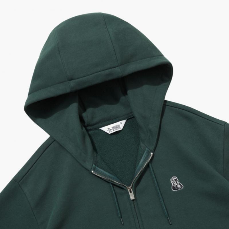 Munsingwear Unisex Hooded Zip Up Jacket Deep Green Mq323ptl92