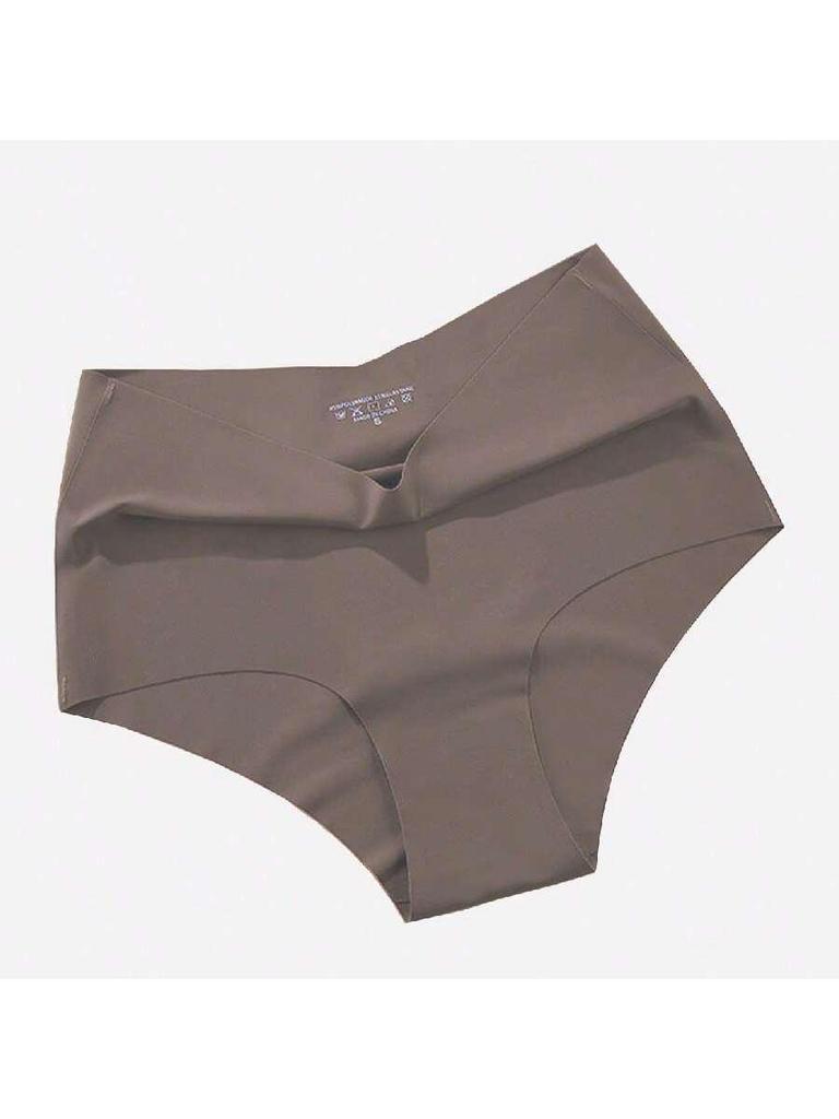 Women's High-Waist V-Shaped Seamless Ice Silk Hip-Lifting Triangle Panties