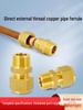 All-Copper External Thread Pipe Connector for 4-Point and 6-Point Pipes – Fits 10mm & 12mm Oil Pipes and Humidifiers.