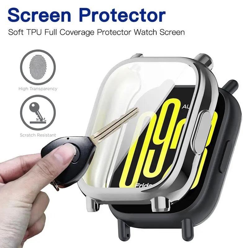 Étui de protection d'écran en TPU souple pour Xiaomi Redmi Watch 5 Active Verre trempé Boîtiers de montre pour Redmi Watch 5 Lite Protecteur