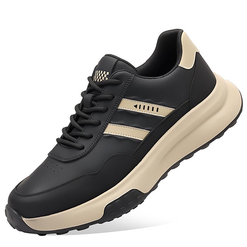 

Кожаная повседневная обувь мужская универсальная мужская обувь для ходьбы роскошный бренд обувь для скейтборда мужская шнуровка мужские удобные кроссовки 44 чёрный