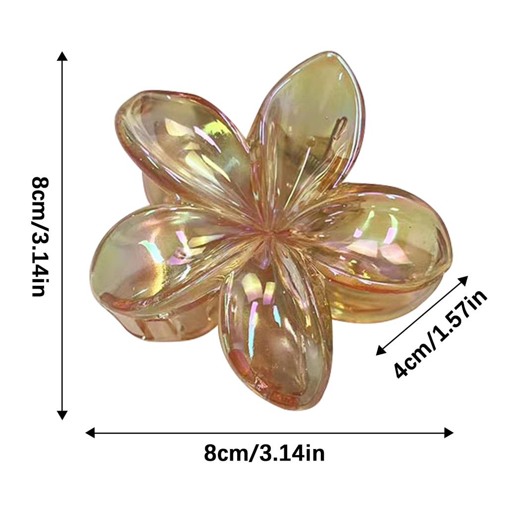 Hawaiian Flower Claw Clips Vacation Egg Flower Hair Clips Hawaii Beach Claws Bohemian Hairpin for Girls Colorful Hair Accessorie