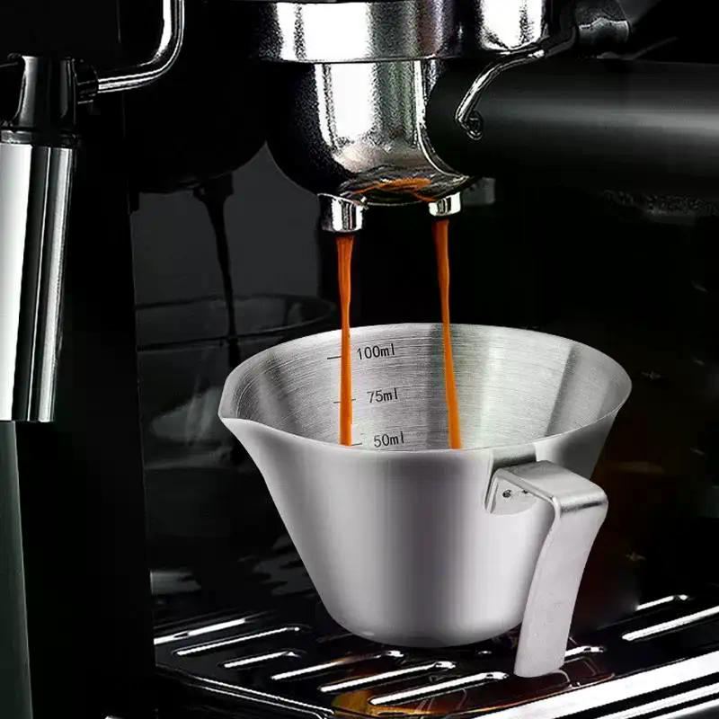 304 Edelstahl Kaffee Messbecher Küchenwerkzeug Skalenmarkierung Espresso Shot Tasse Kaffeemaschinenzubehör Messbecher