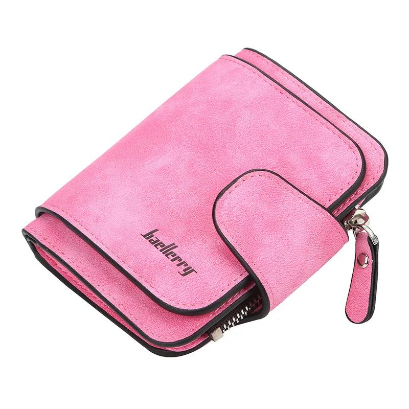 

Fashion Women s Short Wallets PU Leather Matte Small Casual Coin Purse Zipper Money Bag Hasp Clutch Credit Card Holder Clip