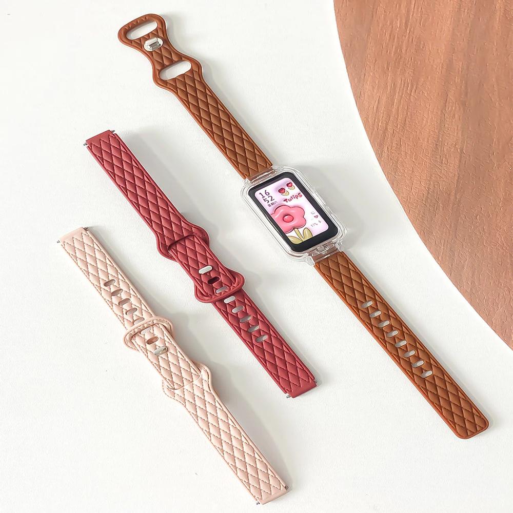 Watchband For Huawei Band 10/9/8 Accessories Silicone Braided Sport wristband pulseira correa bracelet+Case Huawei Band 10 Strap