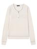 BUCKAROO Women'S Applique Henley Neck Long Sleeve T-Shirt Off White