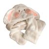 Women's Winter Rabbit Plush Hat, Scarf & Gloves Set - Cute, Thick, and Windproof.