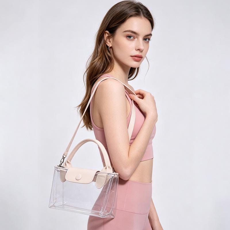 Modische Schultertasche aus klarem PVC - Trendige Jelly Crossbody-Tasche