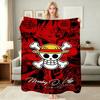 Luffy'S Straw Hat Pirates Pattern Flannel Blanket Soft Comfortable Throw Blanket For Camping Travel Home Decor Christmas Gift