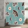 Unique Design Waterproof Shower Curtains Decorative Floral Butterfly Print Bathroom Accessories Set for Home Decoration in Bath