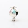 Silver-Plated Propeller Hat Charm: Energetic Beaded Boy Gift