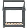 Vidaxl Legowisko Dla Psa, Szare, 61X50X70 Cm, Lite Drewno Sosnowe