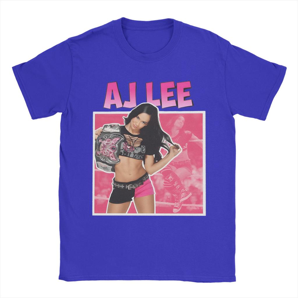 AJ Lee Wrestling Girl 90s Men's T Shirt  Vintage Tees Short Sleeve O Neck T-Shirt Pure Cotton 6XL Clothes