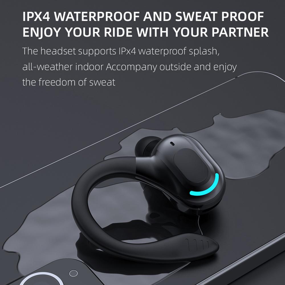 Dlouhá pohotovostní náhlavní souprava Bluetooth 5.2 Bezdrátová firemní sluchátka Sportovní sluchátka Bluetooth Hifi Mini sluchátka do uší s mikrofonem