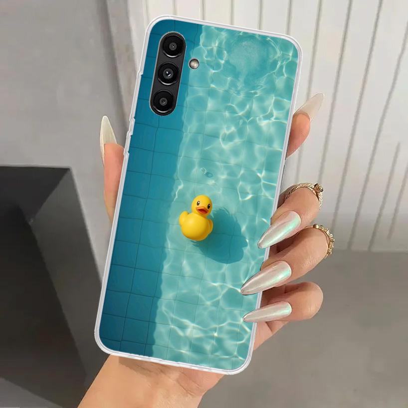 Rubberen Eendjes Zwembad Telefoonhoesje voor Samsung Galaxy A17 A16 A37 A26 A36 A57 A56 A15 A25 A35 A55 A14 A24 A34 A54 A13 A23 A33