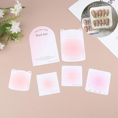 10PCS Press-On Nail Packaging Display Handmade False Design Swatch Show Card Manicure Sample Salon