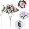 4 Bündel künstliche Rosenblumen, Hochzeit, künstliche Blumen, Rosenblumen, Kunstblumen, Seidenrosenstrauß, Vintage für Hochzeit, Home Party Decor