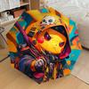 1pc Pikachu Helmet Automatic Folding Umbrella - Compact 8-Rib Design, Durable Plastic & Iron, Lightweight for Outdoor Daily Use,  a0929194