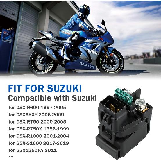 Starter Solenoid Relay For Arctic Cat 500 400 375 454 1998-2005 ATV Suzuki GSXR 1000 2001-2004 GSXR 750 600 1996-2000 DR650SE 1996-2016 Bandit 600