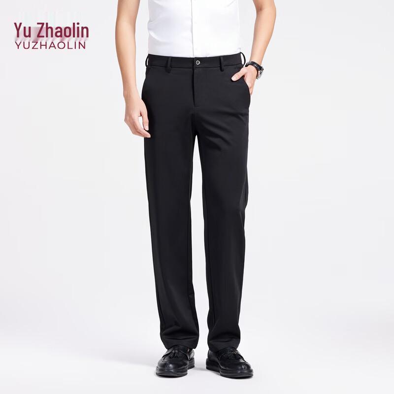 YUZHAOLIN Men s Loose Straight Business Casual Pants 29 чёрный