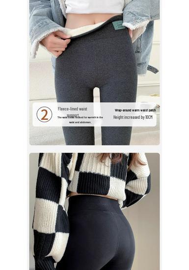 Women's Lambswool Leggings 2025: Plus Velvet Thick, Warm Cotton Pants for Plus-Size & Chubby Girls - Autumn/Winter.