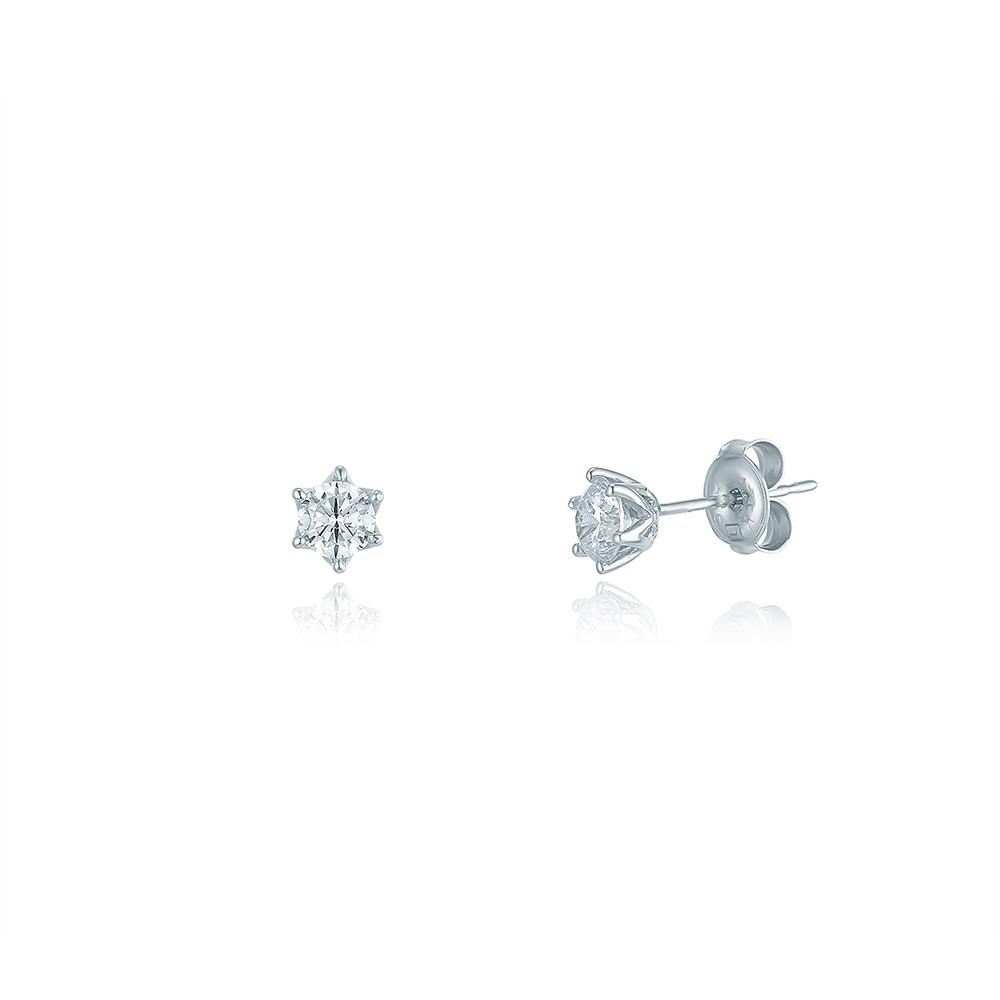Lloyd L-Diamond 0.2Ct 6-Prong 14K Gold Earrings Led21005D