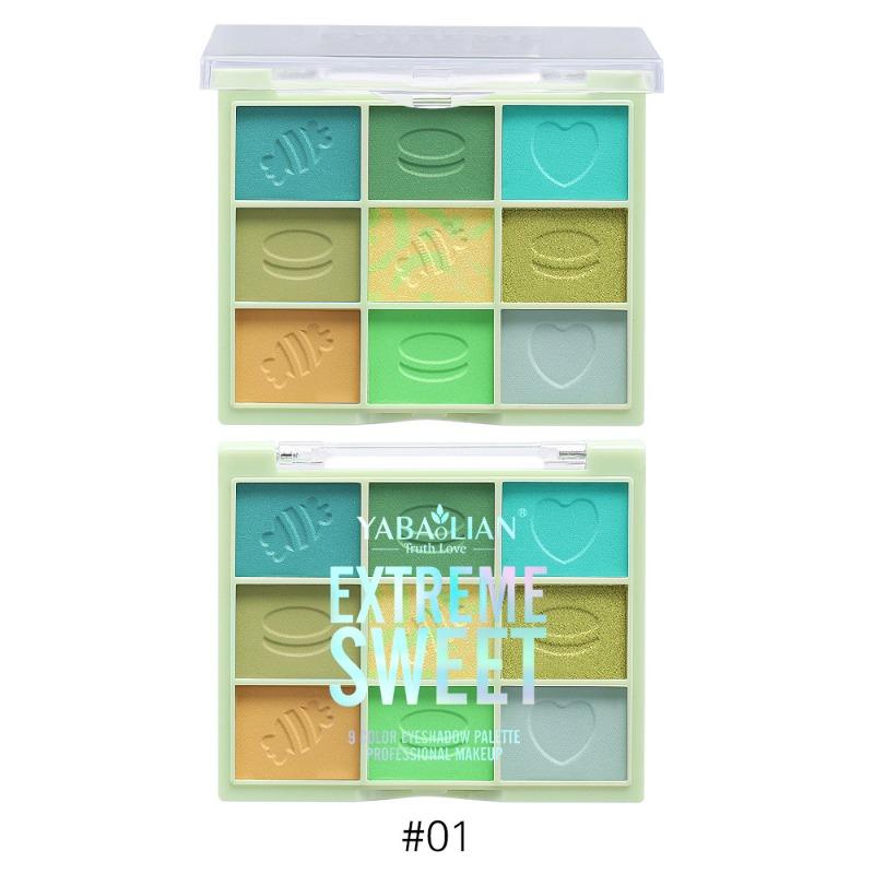 NEW Transparent Nine-color Eyeshadow Disc Earth Color Pearlescent Matte Makeup Ins Eyeshadow