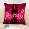 Anime H-Hazbin Hotel Alastor Pillow Case Square Double‑Sided Print Cushion Case For Sofa Home Bedchamber Decor Gift