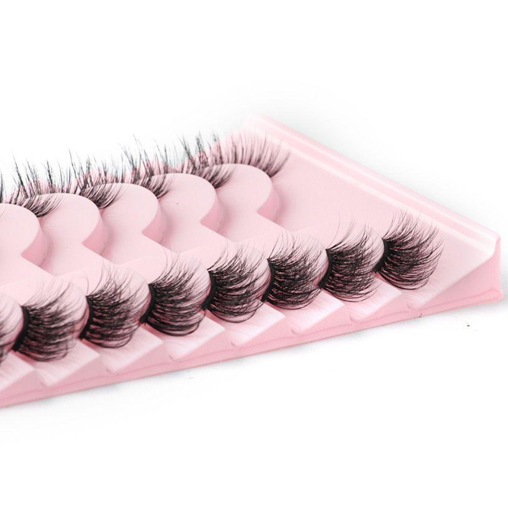 Corner Lashes Faux Mink Lashes Natural Look Cat Eye with Clear Band Half Lashes False Eyelashes