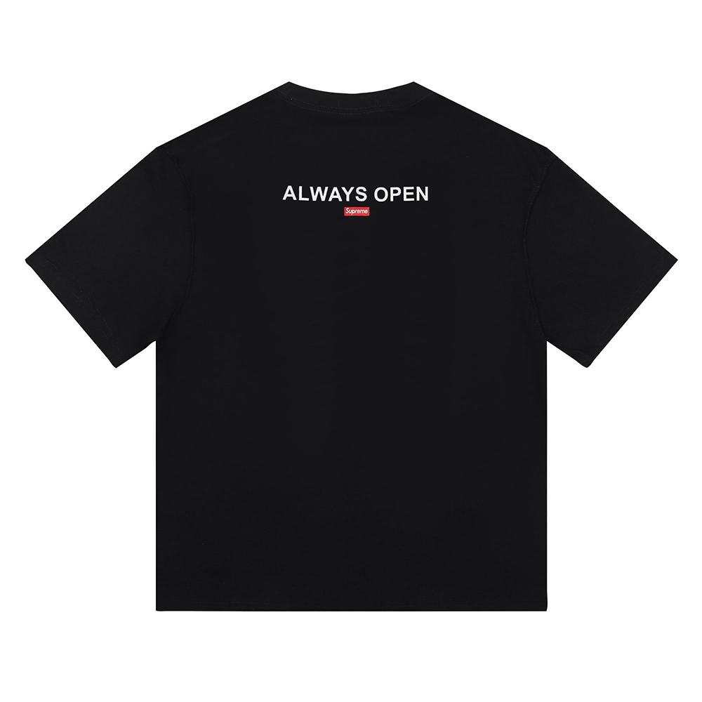 E2016 Supreme 2025 Summer New High Quality Cotton Round Neck Loose Large Size Men's and Women's T-shirt Couple T-shirt