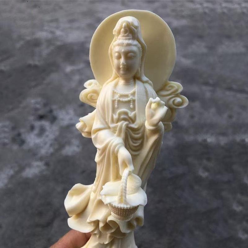 Dragon Fish Guanyin Bodhisattva  Characters Statue  Chinese Buddha Home Room Office Feng Shui Decorative Statue