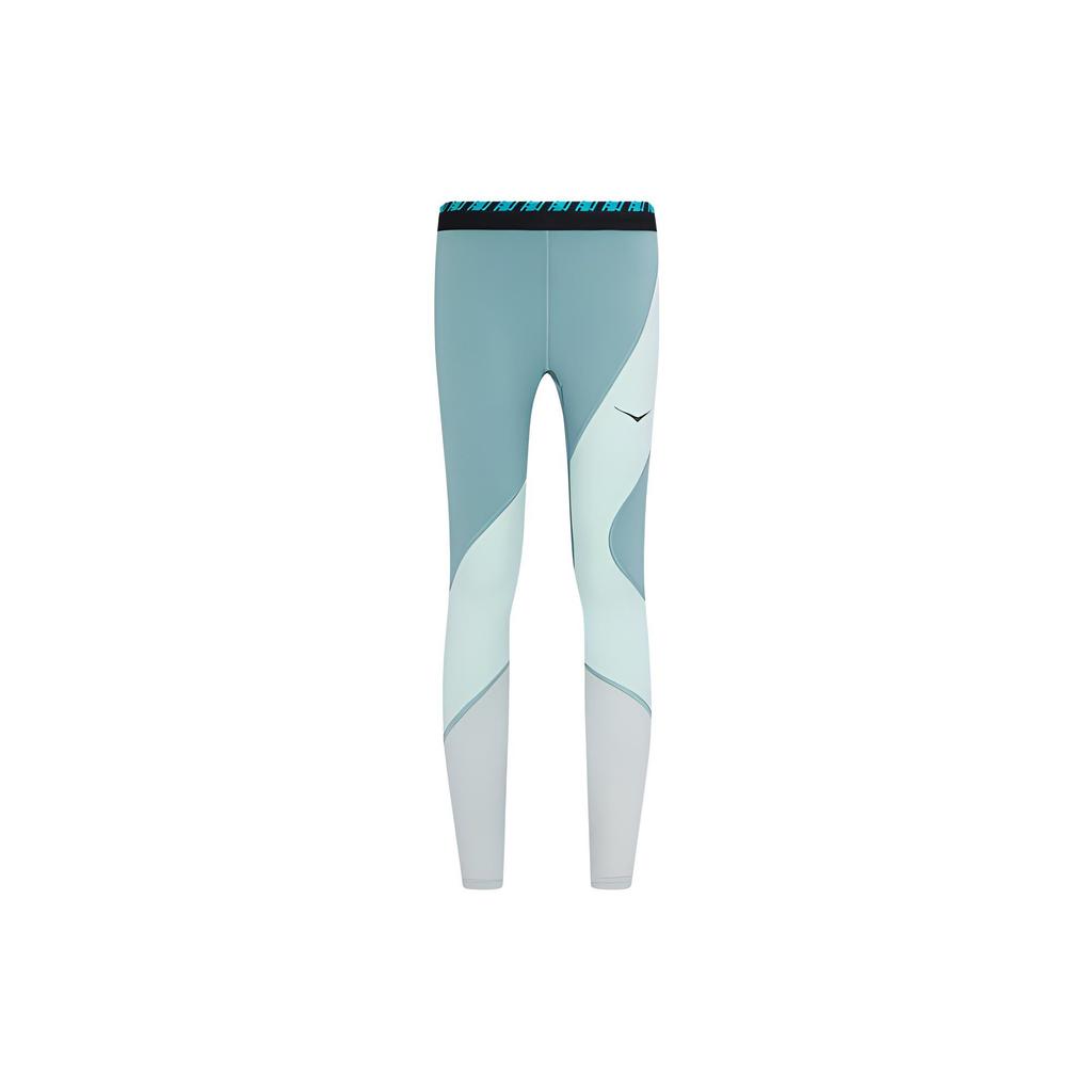 HOKA One One Elastic Waist Mid Rise Casual Sports Pants Women Pants Gray Green 1123722