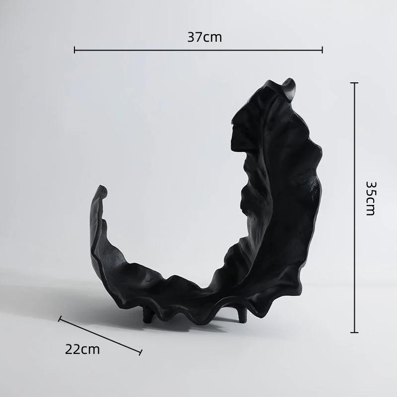 For Resin Handicraft Leaf Fruit Bowl Curved Dead Leaf Desktop Storage Container Tray Decorative Figurines Home Decoration