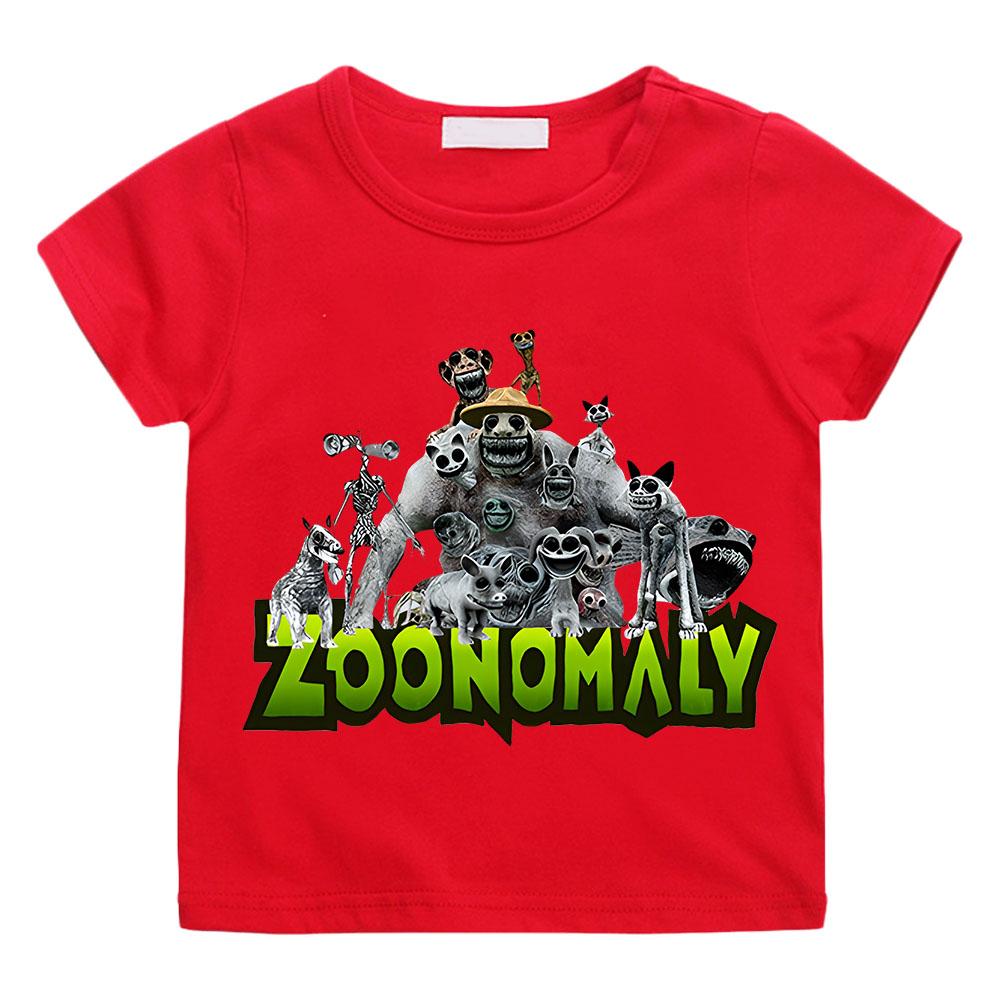 Hra Zoonomaly Tričko pro malé holčičky Letní dětské tričko Bavlna Krátký rukáv Ležérní dětské oblečení Anime trička Pro malé chlapce