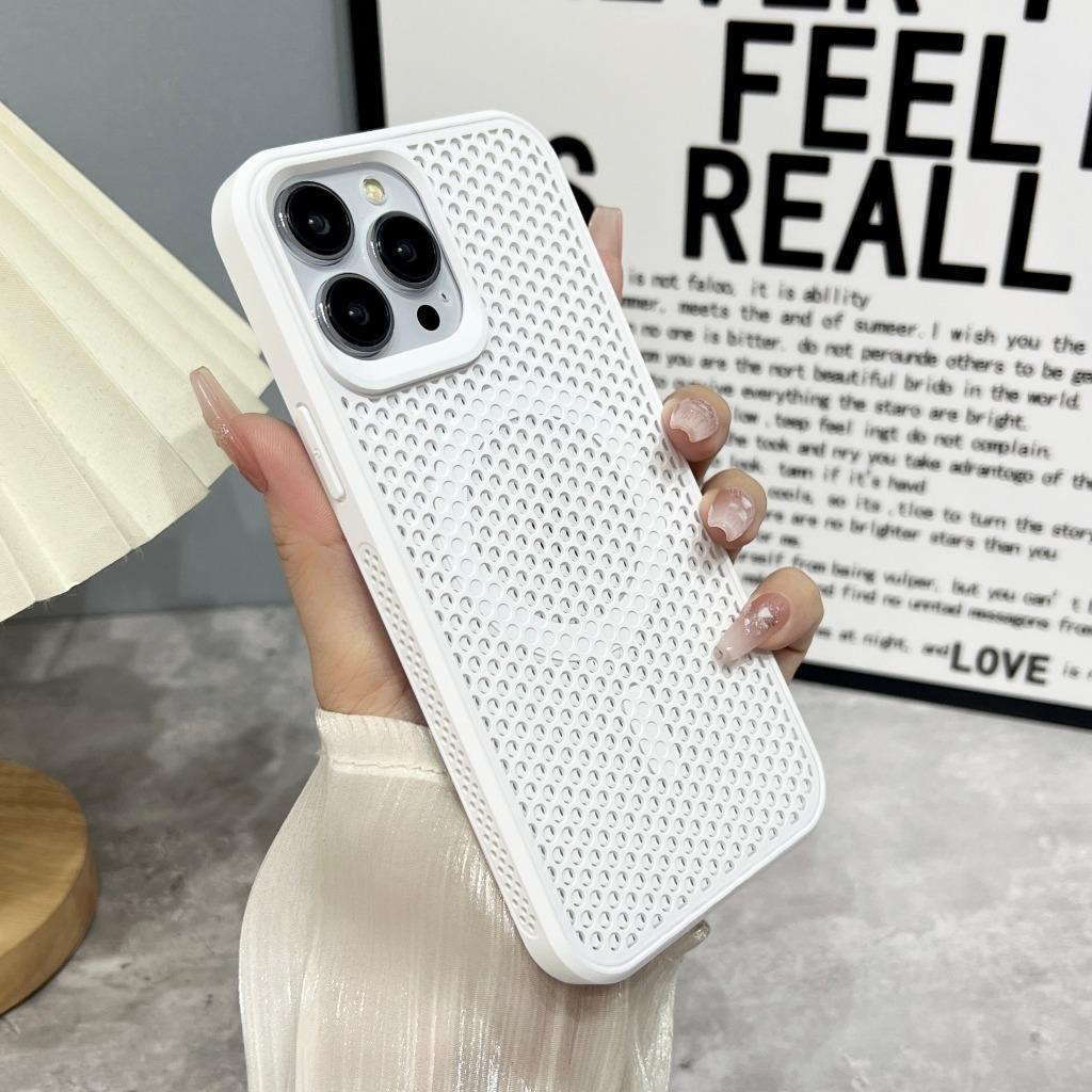 For MagSafe Magnetic Honeycomb Mesh Phone Case For iPhone 17 Pro Max 16 15 14 Plus 13 12 11 Heat Dissipation Shockproof Cover