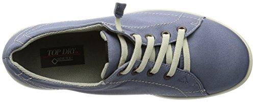 Asahi Top Dry Women's Waterproof Gore-Tex Rain Sneakers (Model TDY-3961), Blue, Size 23.5 Cm, 3E