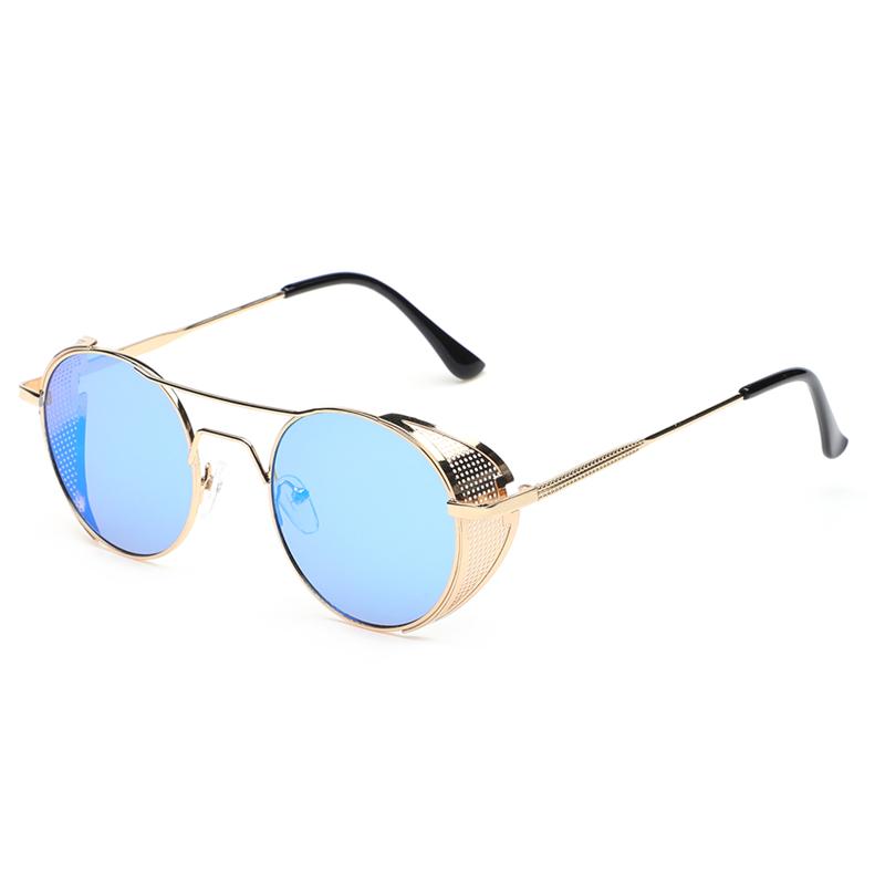 Vintage Gothic Steampunk Style Metal Frame Sunglasses Men Women luxury Brand Designer Round Shields Sun Glasses Gafas de Sol