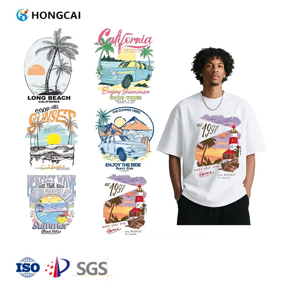 Plastic Transfer Printing Heat Press Stickers - Durable Vinyl Film Designs for T-Shirts & Garments