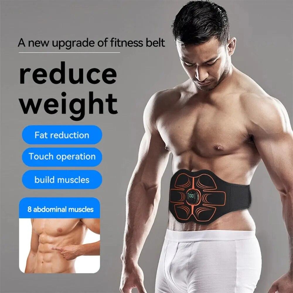 Micro-current Slimming Belt Home Rechargeable Training and Abdominal Fitness Device with 10 Massage Modes Body Shaping Massager