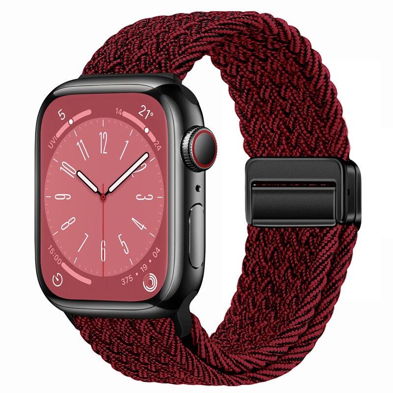 Woven nylon strap For Apple Watch 10 42mm 46mm Ultra 2 49mm 9 8 7 45mm 41mm breathable bracelet For iwatch 6 5 4 3 SE 44mm 40mm