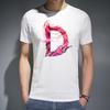 2022 Men T-shirt Summer Fashion Harajuku 26 English Paint Letter Printed Short Sleeve Tees O-neck Commuter Loose Top Streetwear
