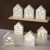 4PCS Luminous Hollow House Silicone Molds for Decorative Ambient Lights, Plaster Molds, And Storage House Molds