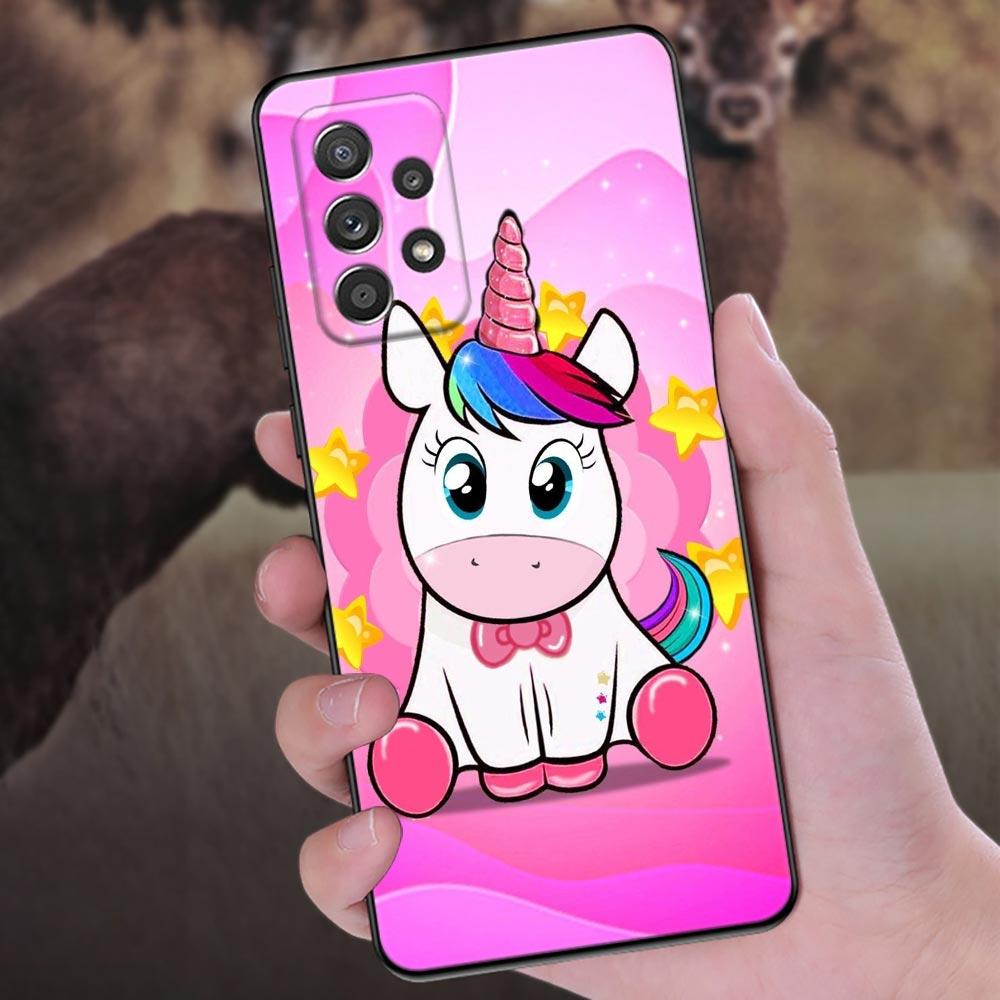 Cute Rainbow Unicorn Phone Case For Samsung Galaxy A57 A56 A37 A55 A36 5G A26 A54 A52 A35 A34 A25 A17 A16 A15 A07 A06 Soft Cover
