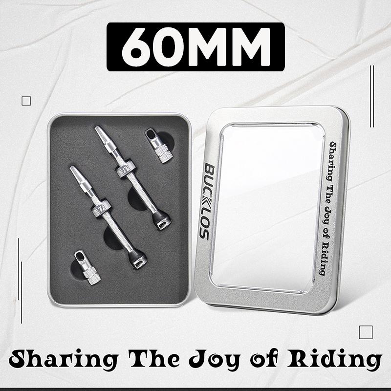 BUCKLOS 40/44/55/60/65/80/100mm Tubeless Valves Bike Aluminum Alloy Presta Nipples Removable Core Air Valve for Road MTB Bicycle 7