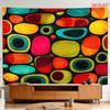 Large Abstract Colorful Tapestry Wall Hanging Fabric Art Decor for Modern Living Room Bedroom Boho Pop Art Accent Wall