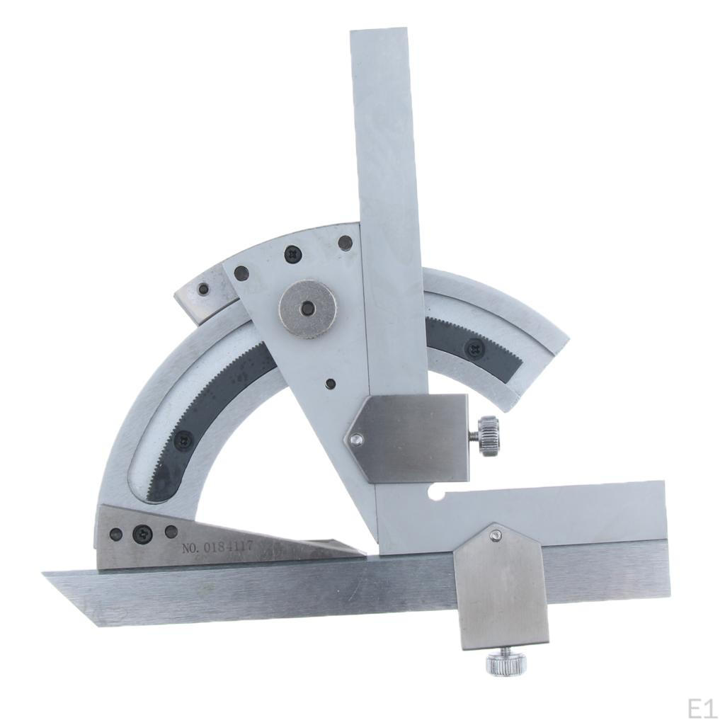 Bevel Protractor Precision Angle , Stainless with Chrome Finish for Resistance and Durability