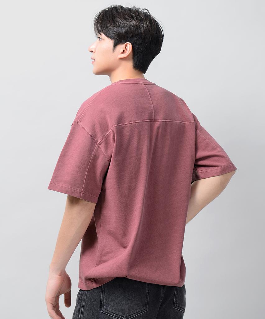 XOX Pigment Washed Back Slit Short Sleeve T-Shirt (5 Colors)